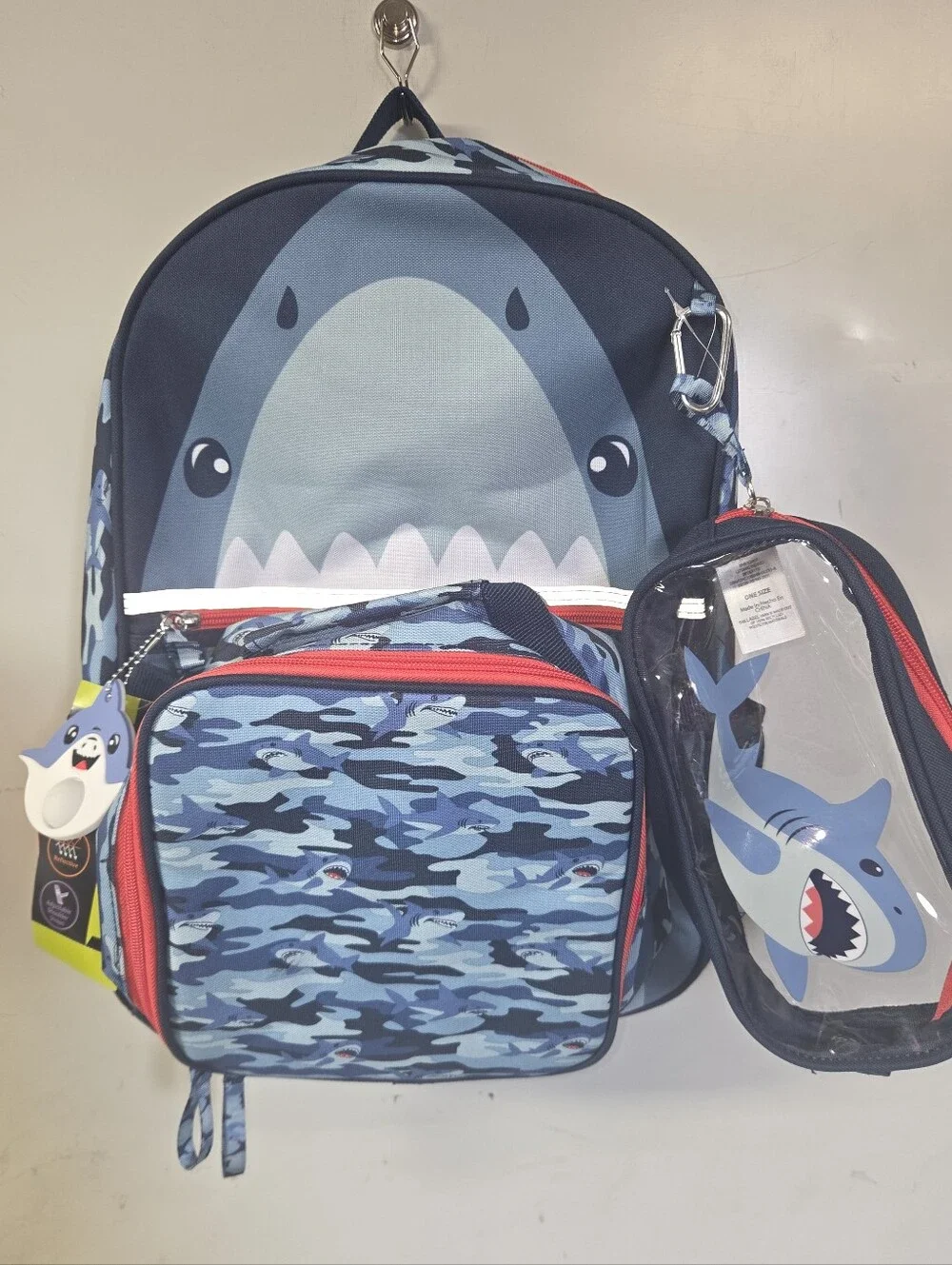 Kids Shark Backpack and Lunch Set - Blue